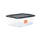 30L Underbed Storage Box With Black Lid