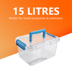 15L Plastic Storage Box with Clippy Lid