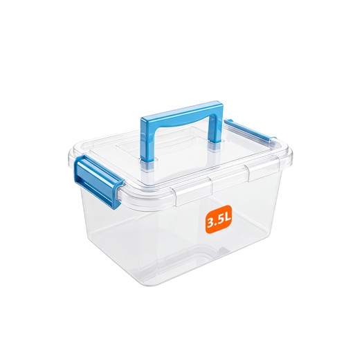 3.5L Plastic Storage Box with Blue Clippy Lid