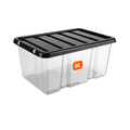 8L Plastic Storage Box with Black Lid
