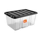 8L Plastic Storage Box with Black Lid