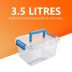 3.5L Plastic Storage Box with Blue Clippy Lid