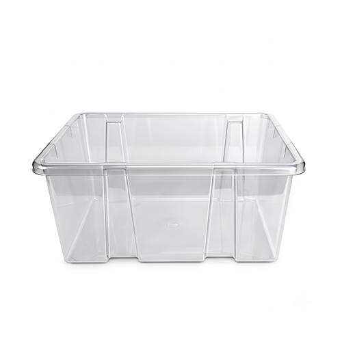 8L Plastic Storage Box with Black Lid