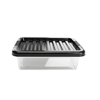 6L Plastic Storage Box with Black Lid