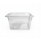 30L Plastic Storage Box with Black Lid