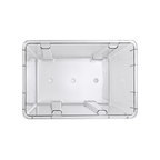24L Plastic Storage Box with Black Lid