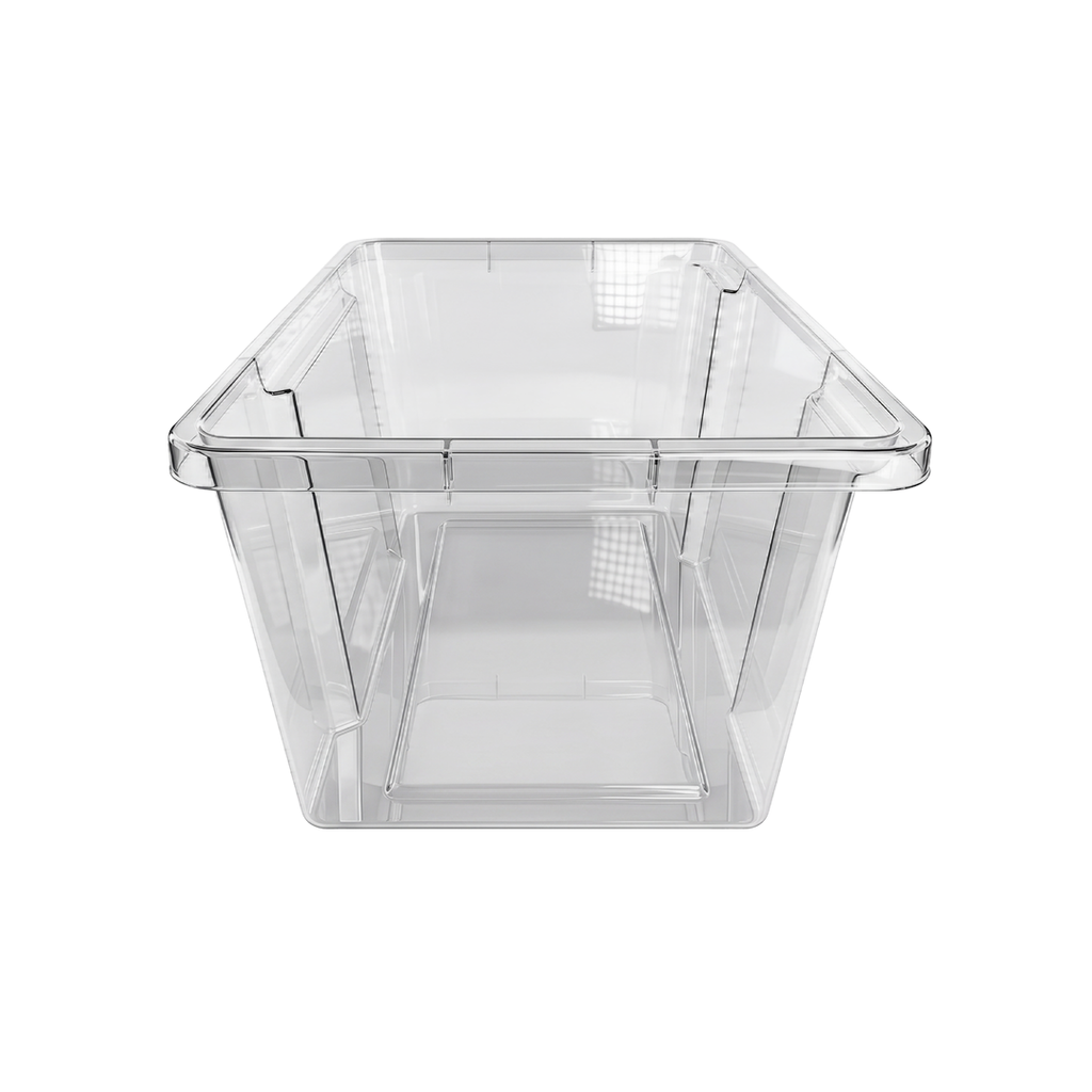 50L Plastic Storage Box with Blue Clippy Lid