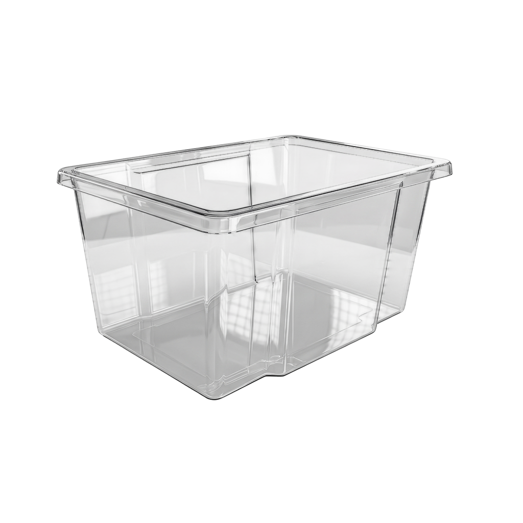 50L Plastic Storage Box with Blue Clippy Lid