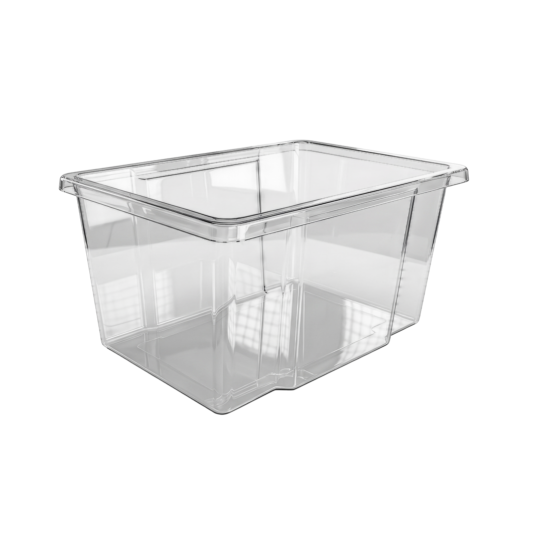 50L Plastic Storage Box with Blue Clippy Lid