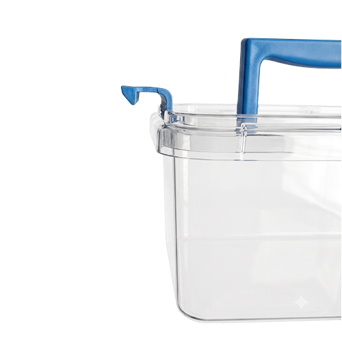 3.5L Plastic Storage Box with Blue Clippy Lid