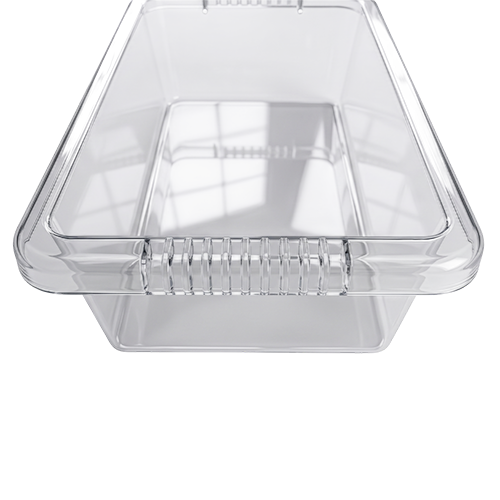 6L Plastic Storage Box with Black Lid