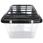 24L Plastic Storage Box with Black Lid