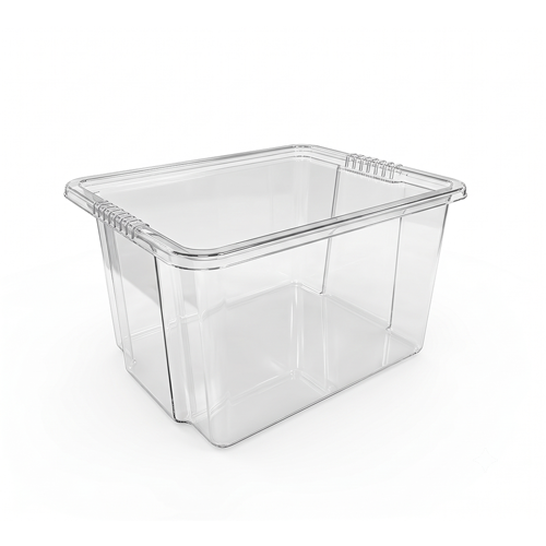 13L Plastic Storage Box with Black Lid
