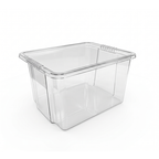 13L Plastic Storage Box with Black Lid