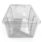 8L Plastic Storage Box with Black Lid