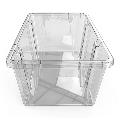 8L Plastic Storage Box with Black Lid