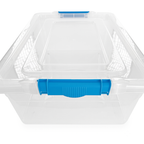 50L Plastic Storage Box with Blue Clippy Lid