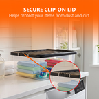 30L Underbed Storage Box With Black Lid