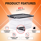 65L Clear Plastic Storage Box